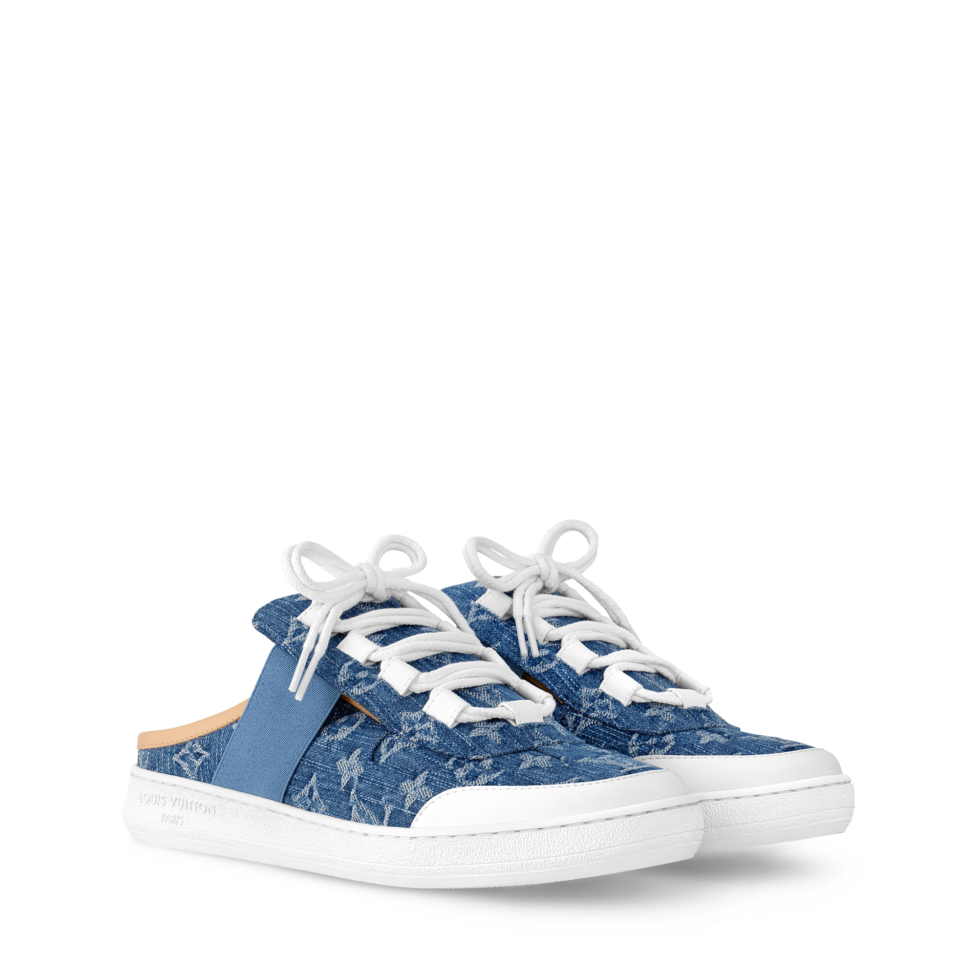 Lous Open Back Sneaker - Luxury Shoes - 1AGZEW Blue | LOUIS
